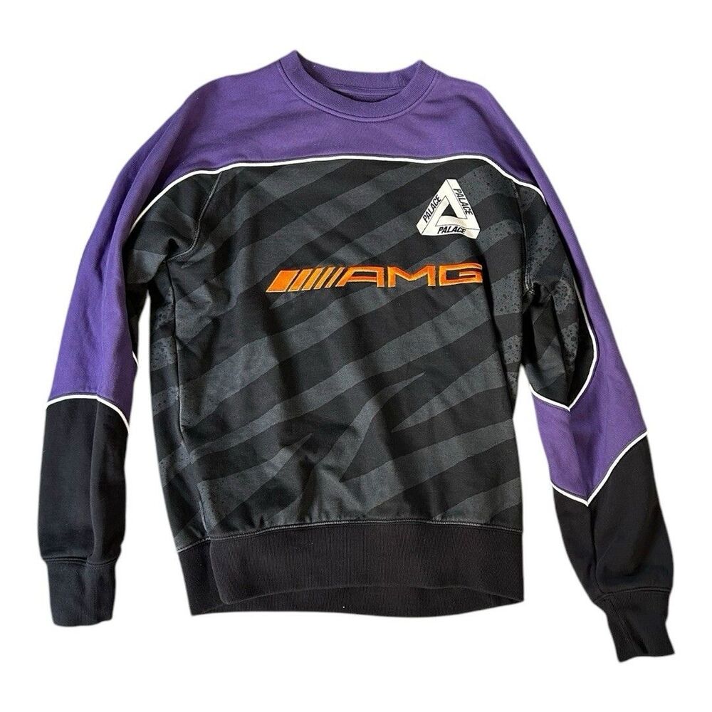 Palace x AMG Technical Crew Sweatshirt | Black | Small | SS21 | Mercedes Benz